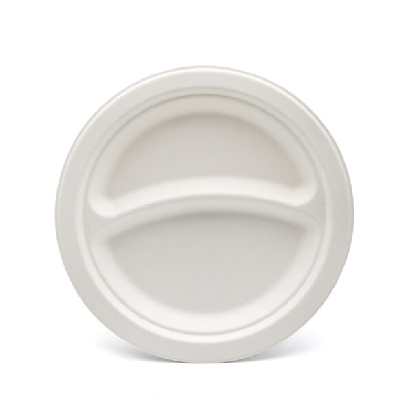 9" 2-Compartment Round Plate - Image 5