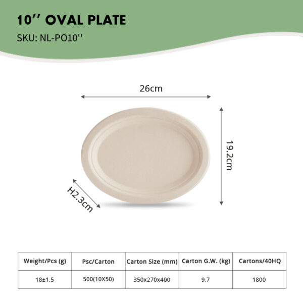 10" Oval Plate