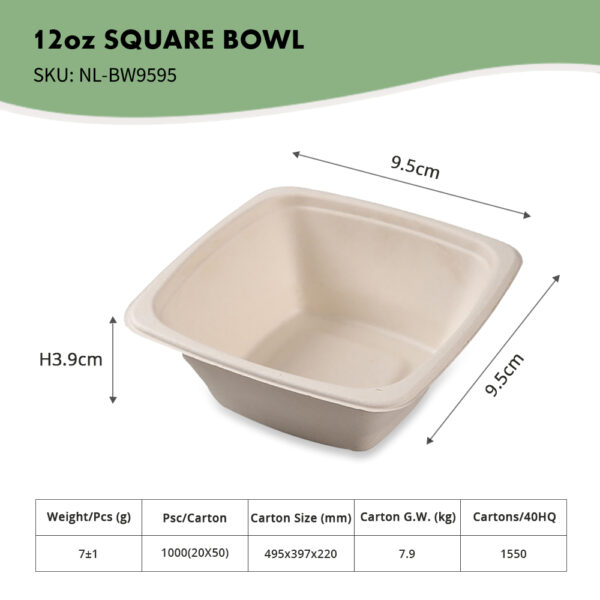 12oz square bowl