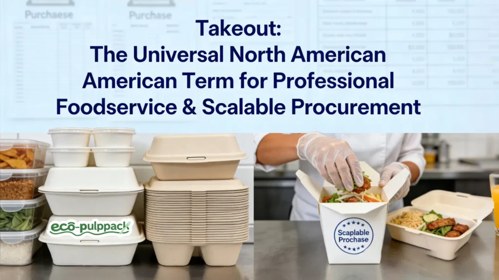 Takeout as the standard North American term for professional foodservice and scalable procurement